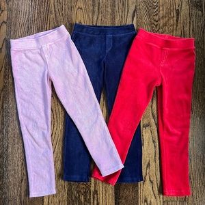 3 pairs of corduroy leggings